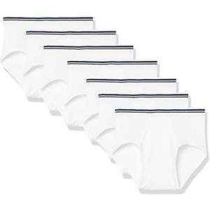 Amazon Essentials Men's Cotton Tag-Free Briefs Underwear, Multipacks (Large, White)