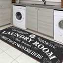 Farmhouse Laundry Room Area Rugs 20"X59" Non Slip Waterproof Laundry Floor Mat Durable Entrance Rug Area Rug for Kitchen Floor Laundry Room Bathroom Hallway Entryway Area Rugs