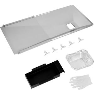 Universal Grease Tray with Catch Pan for Nexgrill 720-0888s 720-0888, Charbroil, Dynaglo, Kenmore, BHG, Grill Master, Backyard, Uniflame, Expert Gas Grill, Drip Pan for 3/4/5/6 Burner Gas Grill Models