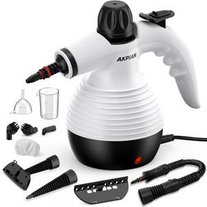 Handheld Steam Cleaner for Home Cleaning with 10 Accessories | 221F High-Temp Steam | Safety Lock | Ovens, Microwaves, Sofas, Windows, Tile & Grout