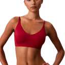 Calvin Klein Women's Invisibles Comfort Lightly Lined Seamless Wireless Triangle Bralette Bra Size M