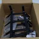 AMAGABELI GARDEN & HOME Fireplace Grate Log Holder 24 Inch Firewood Burning Rack Heavy Duty Wrought Iron Solid Steel for Chimney Hearth Fire Pit Outdoor Kindling Tools Wood Stove Accessories