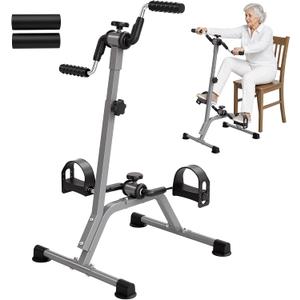 RYGEO Pedal Exerciser Arm Leg Exerciser While Sitting for Seniors, Portable Fitness Equipment for Total Body Workout - Great Gift for Elderly Rehab