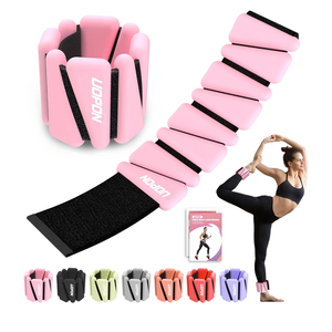 Wrist Ankle Weights for Women Set of 2, Adjustable Silicone Weighted Bangles, Wearable Ultra-durable Strips Weight Bracelet 2 lbs/4 lbs for Yoga, Pilates, Barre, Walking, Arm & Leg Workout