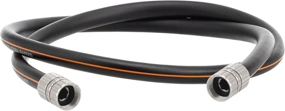 Giraffe Tools Garden Hose 5/8", Custom Length, Heavy Duty, No Kink, Flexible, Rubber Garden Hose, Leakproof Water Hose, 600 Burst PSI, 5ft Female to Female Hose