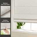 LazBlinds No Drill Cordless Roman Shades for Windows, 39" W x 60"H, Natural