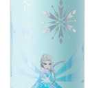 Simple Modern Kids Summit Water Bottle with Straw Lid | Disney Frozen 18oz Stainless Steel Cup Insulated Tumbler for Girls, School | Iridescent Elsa