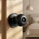 Black Door Knobs, 10 Pack Privacy Door Knobs Interior Door Knob for Bedroom/Bathroom Keyless Doorknobs Interior/Exterior Lockset, Black Modern Design Door Hardware