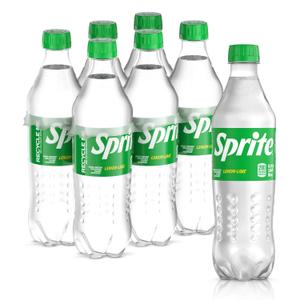 Sprite Lemon Lime Soda Soft Drinks, 16.9 fl oz, 6 Pack