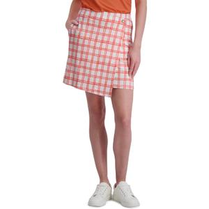 Stella Parker Womens Wrap Tennis Skirt Casual, Athletic Golf Skort (Small, Plaid)