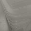 IRIS USA 72 QT Plastic Storage Box with Lid and Latches - 4 Pack - BPA-Free, See-Through Organizing Solution, Durable Nestable Stackable Containers, Secure Pull Handle - Clear