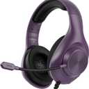 Gaming Headset for PS5 PS4 PC, Wired Headsets with 7.1 Surround Sound, H-7 Gaming Over Ear Headphones with Noise Cancelling Flexible Mic Memory Earmuffs, for PC/PS5/PS4/Xbox Series X/S/Switch(Purple)