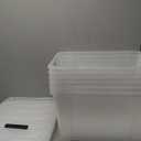 IRIS USA 54 Qt Stackable Plastic Storage Bins with Lids, 6 Pack - BPA-Free, Made in USA - See-Through Organizing Solution, Latches, Durable Nestable Containers, Secure Pull Handle - Clear