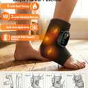 Foot Massager for Neuropathy Plantar Fasciitis Pain Relief, Cordless Heated Vibrating Cloud-Soft Ankle Wrap Feet Massage, Portable 2H Run Time, 6 Heats, 3 Modes, Auto-Off Timer,1 Pair
