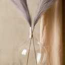 15" Tall, Large Glass Vase for Floor Decor, Big Tall Floor Vase for Pampas Grass Plants Flowers, Modern Decorative Living Room Bedroom Hallway, Clear Round Jar