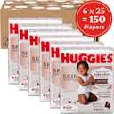 Huggies Size 4 Diapers, Skin Essentials Baby Diapers, Size 4 (22-37 lbs), 150 Count (6 Packs of 25)