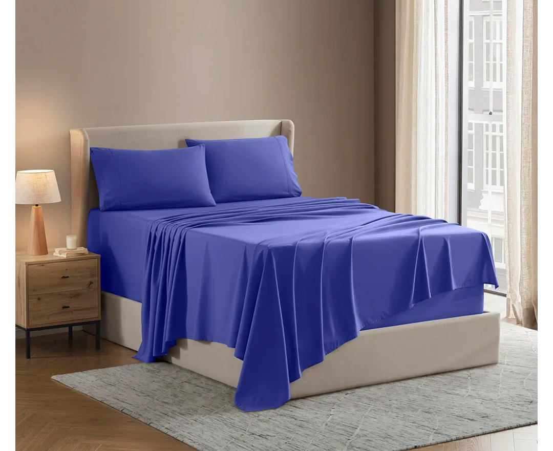 Nestl Extra Deep Twin Sheet Set - 2 Piece Breathable & Cooling Sheets - Hotel Luxury Bedding Set - Easy Fit - Super Soft, Wrinkle Free & Comfy - Royal Blue