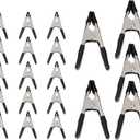 Amazon Basics 14-Piece Steel Spring Clamp Set, Strong, Non-Marking PVC-Coated Tips, 13 Pack of 3/4-inch,  1 Piece -1-inch, Black/Silver