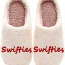 LNERIP Womens Mens House Slippers Fuzzy Slides Memory Foam Slippers Slip on Anti-Skid Sole Bedroom Indoor Outdoor, Size 43-44