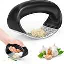 Cook Guy 304 Stainless Steel Garlic Press Rocker - Premium Stainless Steel Garlic Press Rocker Garlic Mincer with a Comfortable Grip Garlic Grinder