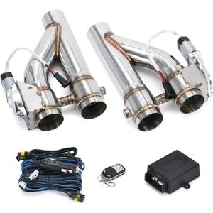Universal 2.5 Inch Stainless Steel Exhaust Pipe 2PCS Kit