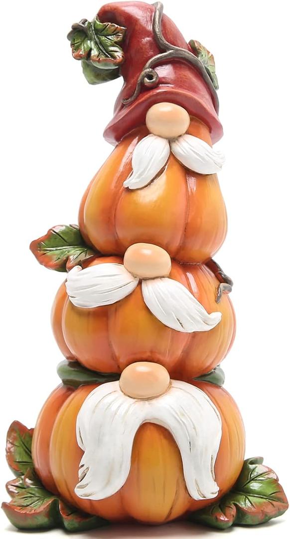 Hodao Fall Thanksgiving Stack Gnome Pumpkin Table Decorations Indoor Creative Thanksgiving centerpieces for Tables