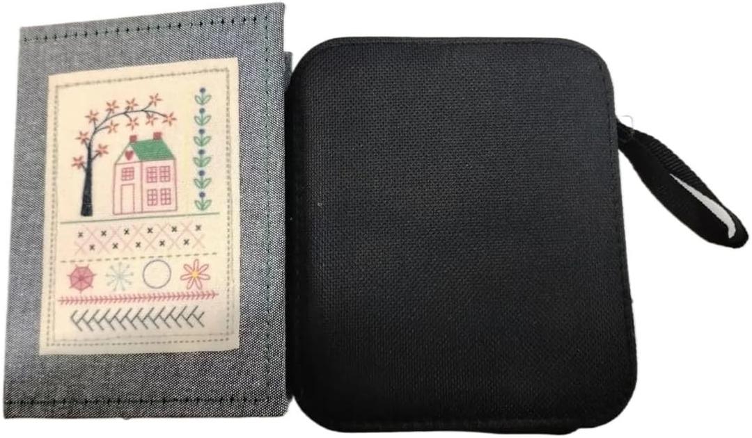 LJKAIML Stitch Book DIY Stitch Books Imitation Linen Embroidery Sewing Name Enhance Crafting Skills(Book and Bag)