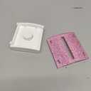 Pop up Sticky Note Holder Rhinestone Self Sticky Note Dispenser 33 Post it Dispenser for Pink Office Desk Accessories and Supplies, Teacher Gifts(White Pink)