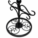 Bard's Black Wrought Iron 3 Arm Ornament Stand,