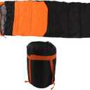 Down Sleeping Bag Ultralight Compact Portable Sleeping Bags Electric Heating Sleeping Bag Down Cotton Single USB Heated Thermal Sleeping Bag Kick Proof for Outdoor Camping Orange