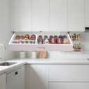 Pull Down Under Cabinet Spice Rack, Kitchen Storage Organizer, Counter Space Shelf (Spice rack M)