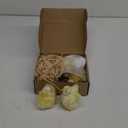 9 Pcs Spring Easter Chicken Decoration Set 4 Pcs Realistic Plush Little Chick Figurine Fluffy Chicks 4 Pcs Craft Foam Egg 1 Bag Yellow Easter Grass for Photography DIY Crafting Easter Hunt Party