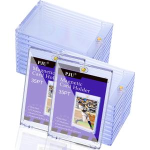 60ct Magnetic Card Holder, 35pt One Card Holder Touch for Trading Cards, U-V Protection Magnetic Card Case for Sports Cards, Card Protectors Hard Plastic, Display Case for Baseball Cards, Game Cards