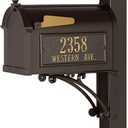 Whitehall Products Deluxe Mailbox Package, Aluminum, French Bronze - Includes Side plaques (Order Form Will be with delivery)