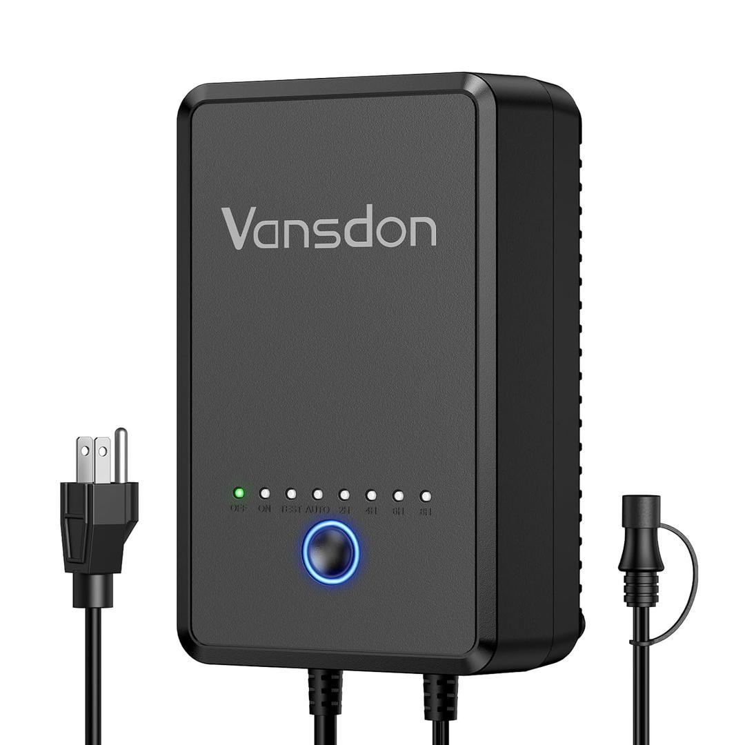 Vansdon 60W Low Voltage Landscape Transformer,Outdoor Light Transformer with Timer and Photocell Sensor,120V AC to 12V DC Landscape Lighting Transformer for Spotlights Path Lights Step Light