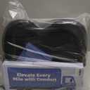 Memory Foam Seat Cushion, Office Chair Cushion with Lumbar Support, L-Shape Ergonomic Cushions with Strap, Non-Slip Sciatica, Hemorrhoids, Tailbone Pain Relief for Office Workers, Driver (Black+Ice Silk)