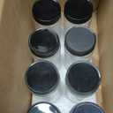 Kamenstein 5244227 Empty Jars With Black Cap, Set Of 12, 3-Ounce