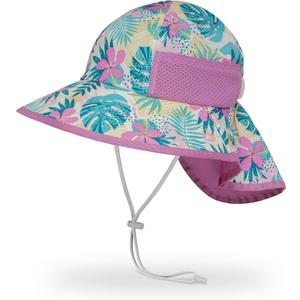 Sunday Afternoons Kids’ Play Hat, Toddler Sun Hat with Neck Flap, UPF 50+ Protection, Outdoor Hats for Girls, Boys, Summer Beach Hat, Pink Tropical, Large