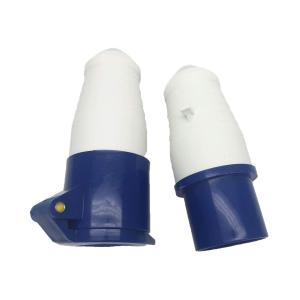 COMOK Blue 16A 220-250 Volt 2P+E ZZ-013 Waterproof Wire Plug Male Female Industrial Electrical Circular Connector to IEC309-2