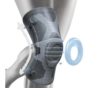 NEENCA Professional Knee Brace for Pain Relief, Medical Knee Compression Sleeve, Knee Support with Horizontal Knit Tech for Meniscus Tear, ACL, Arthritis, Joint Pain, Runner, Workout- FSA/HSA APPROVED (XXX-Large, Upgraded Version - Black)