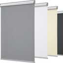 Changshade Cordless Blackout Roller Shades Blinds for Windows,Free-Stop Shades with Valance,Thermal Insulated UV Protection Waterproof Roll Up Window Blinds for Home,Office,Grey