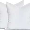 MoonRest Synthetic Down Alternative 18x18 Square Pillow Insert Form, for Decorative Throw Pillow, Sofa, Cushions, Body and Bed - Pack of 2- Size 18X 18