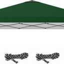 10x10ft Replacement Canopy Top with Air Vent, Waterproof & UV Protection Canopy Tent Top Cover for Straight Leg Canopy Frame - for Outdoor, Patio, Event, Trade Show (Green, 10x10ft)
