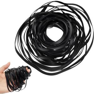 Kanayu 100 Pcs Recorder Rubber Belts 40-135 mm Square Cassette Tape Machine Repair Maintenance Mix Cassette Recorder Belts for DVD CD LD VCR Repeater Drives(4mm Width)