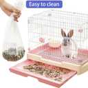 upcessory 50 pcs Disposable Cage Liners, Clear Plastic Rabbit Cage Liner Bag, Universal Toilet Film for Bunny, Hamster, Totoro, Hedgehog, Guinea Pig and Small Animals.