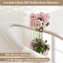 56"x24" Irregular Wavy Mirror, Flannel Full Length Mirror with Stand, Wall Mirror for Bedroom, Living Room, Cloakroom, Entryway, Beige