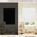 Allesin zen Cordless Blackout Roller Shades for Indoor Windows, Thermal Insulated Pull Down Window Shades with Square Valance for Bedroom and Living Room, 45" W x 72" H, Black