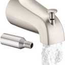 Replacement for Delta All Metal Bathtub Spout with Diverter, Tub Spout (Universal Fits 3/4" Thread Pipe),Compatible with Delta's RP33794 Tub Spout Adapter(Brushed Nickel,Simple)