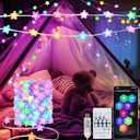 Smart Star Fairy Lights Plug in, 33Ft 16 Million Color Changing String Lights RGB Built in Chip APP & Remote Control DIY Music Sync Twinkle Light for Bedroom Christmas Decoration Christmas Gift