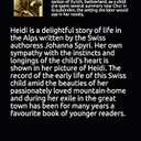 Heidi Book By Johanna Spyri, Book